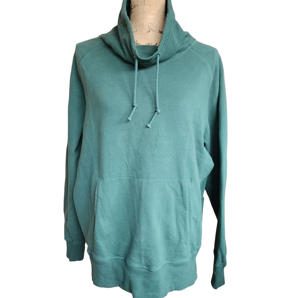 Nike Funnel Neck Pullover Hoodie in Green – Size M